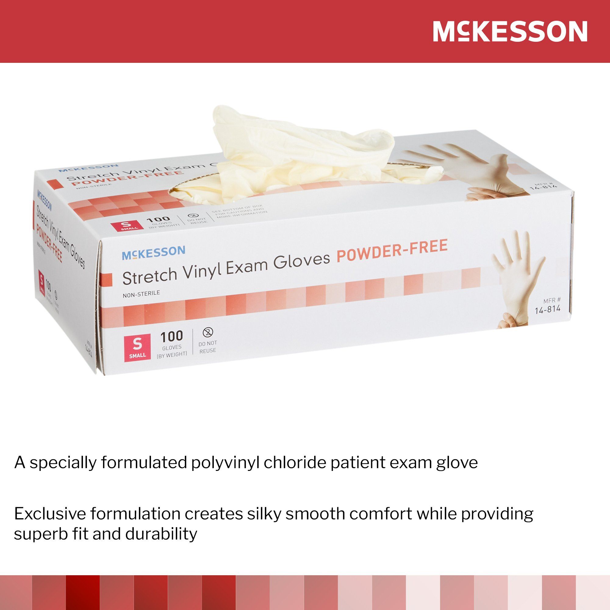 McKesson Stretch Vinyl Exam Gloves | Shop at Carewell