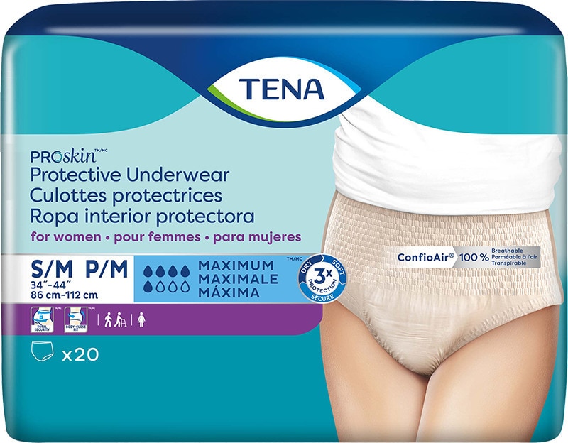TENA ProSkin Protective Pull-Up Underwear For Women, Maximum