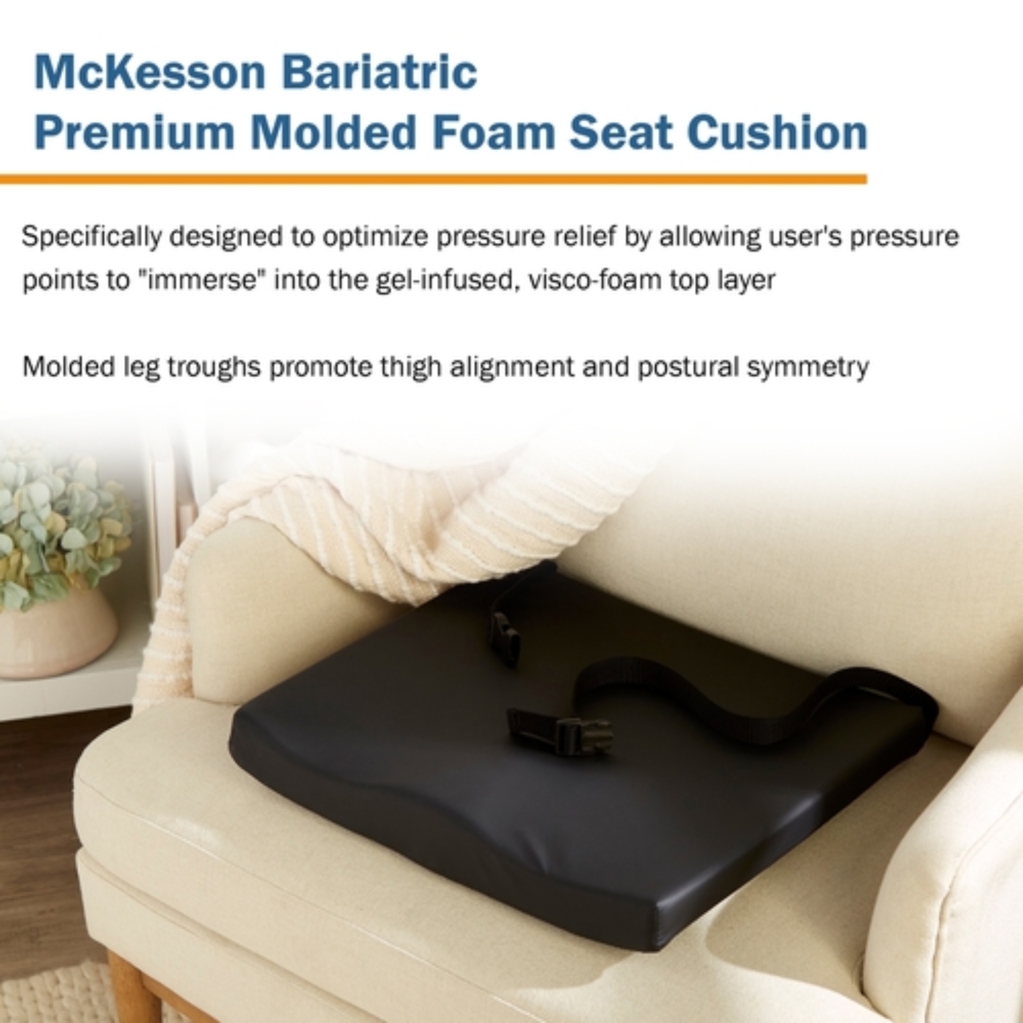 McKesson Bariatric Foam Seat Cushion | Shop at Carewell