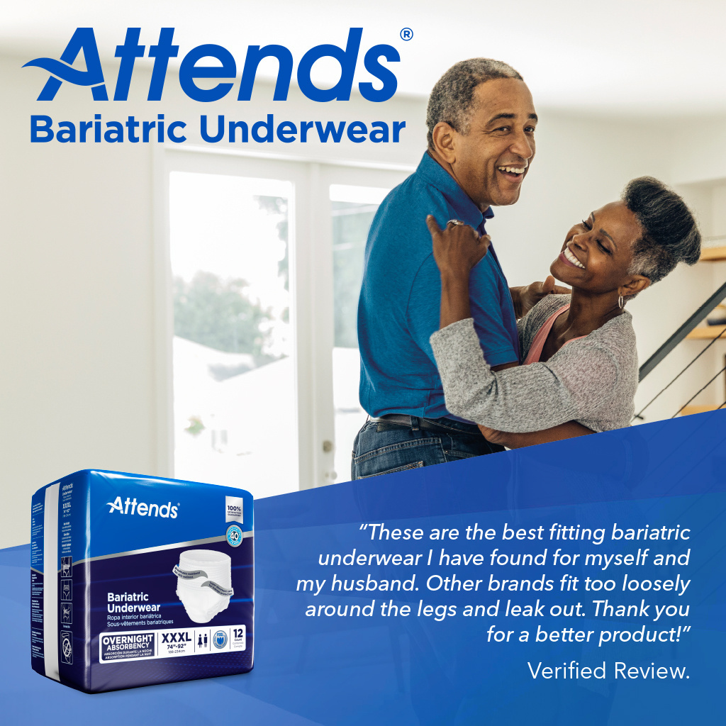 Unisex Adult Absorbent Underwear Attends® Bariatric Pull On with