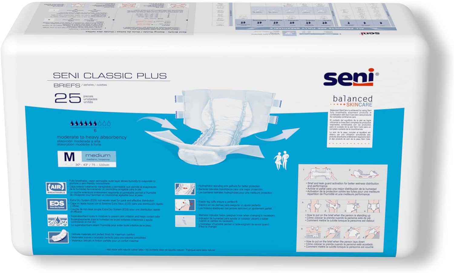 40+ Briefs Seni Air Classic Breathable Adult Diapers Medium, Size: 75 - 110  at Rs 420/pack in Chennai
