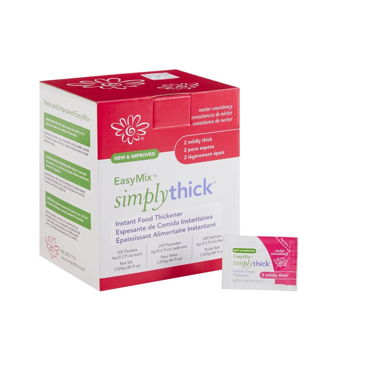 SimplyThick Easy Mix Gel Thickener- 1.6 Liter Bottle with Pump