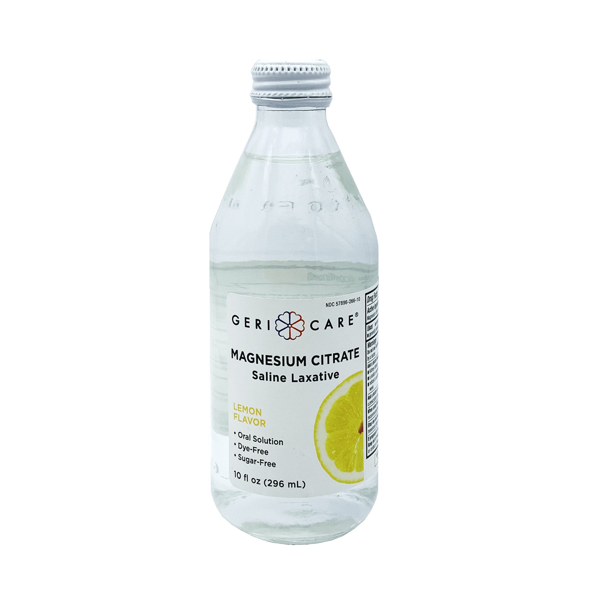 GeriCare Magnesium Citrate Saline Laxative, Lemon Flavor, 10 oz