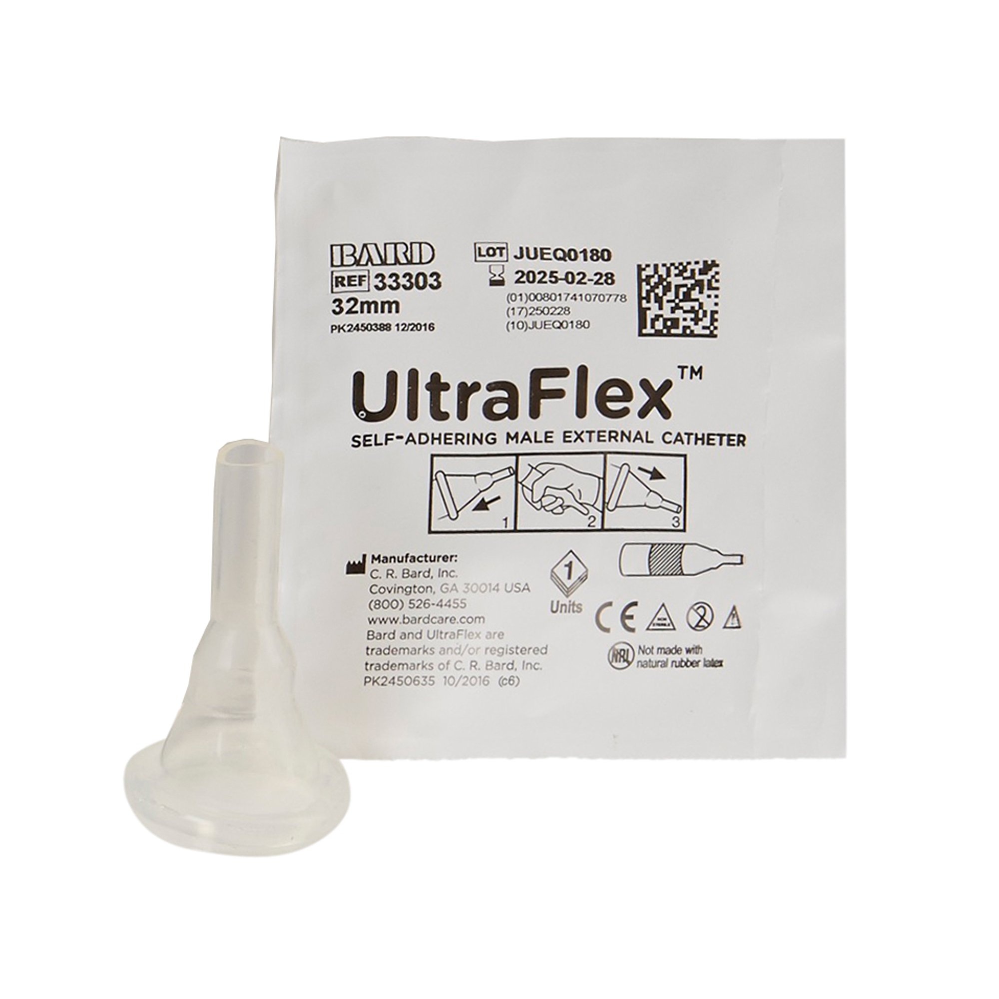 Bard UltraFlex SelfAdhering Male External Catheter Carewell