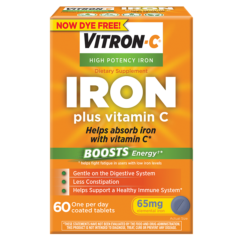 VitronC High Potency Iron Dietary Supplement Plus Vitamin C, 125 mg