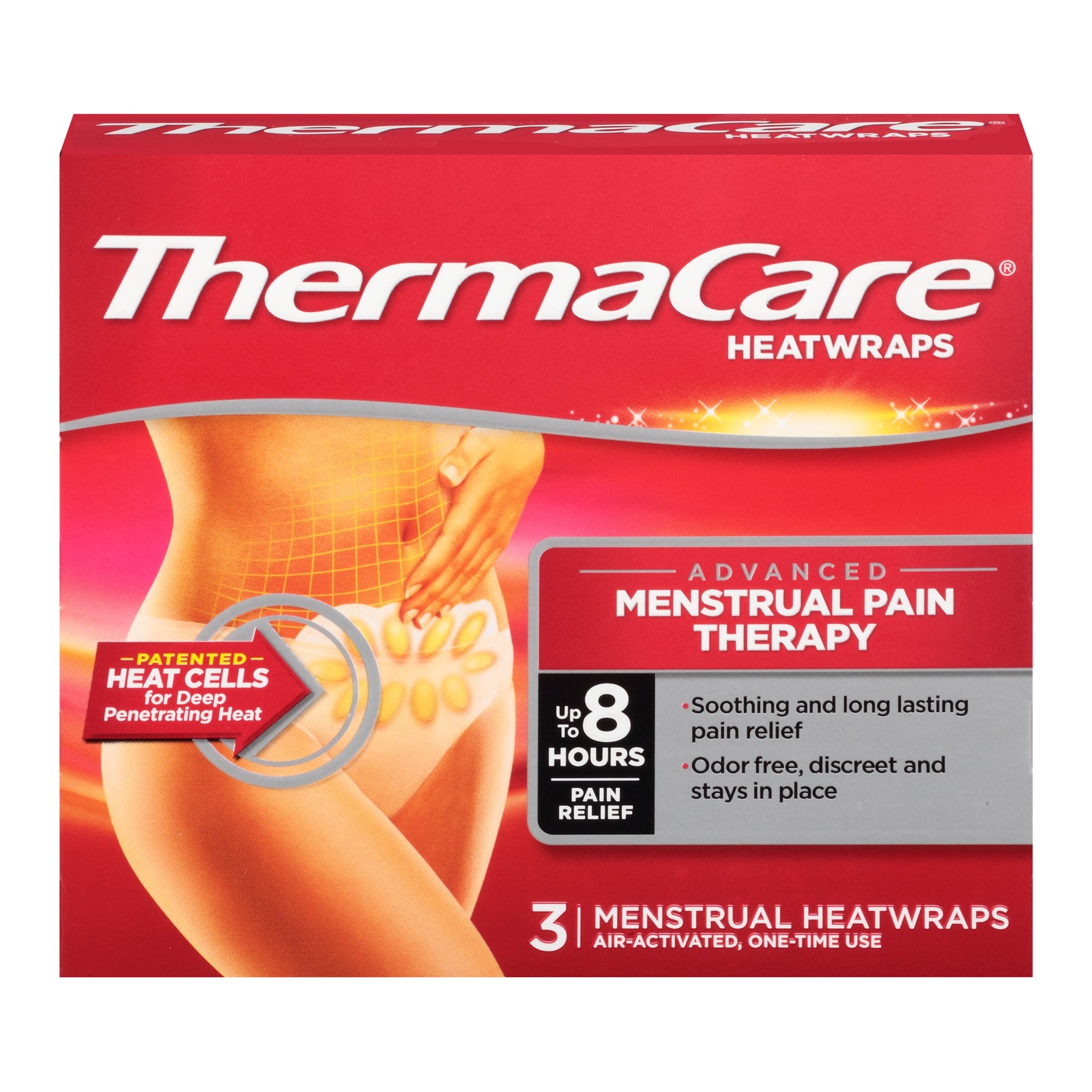 ThermaCare Heat Wraps, Advanced Menstrual Pain Therapy Carewell
