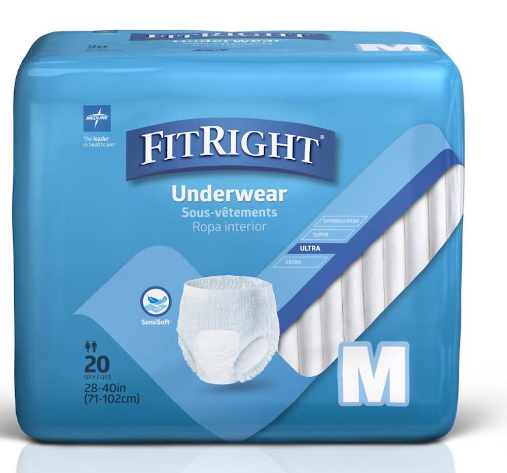 Medline Protection Plus Classic Protective Underwear, Moderate