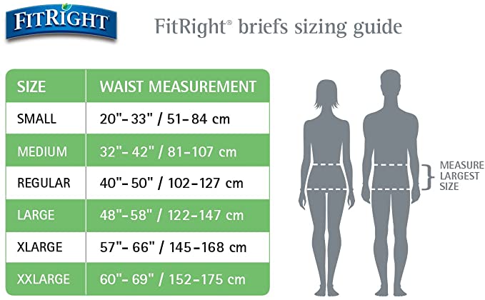 FitRight Disposable Cloth-Like Briefs Bariatric Adult Diapers with Tabs,  Maximum Absorbency