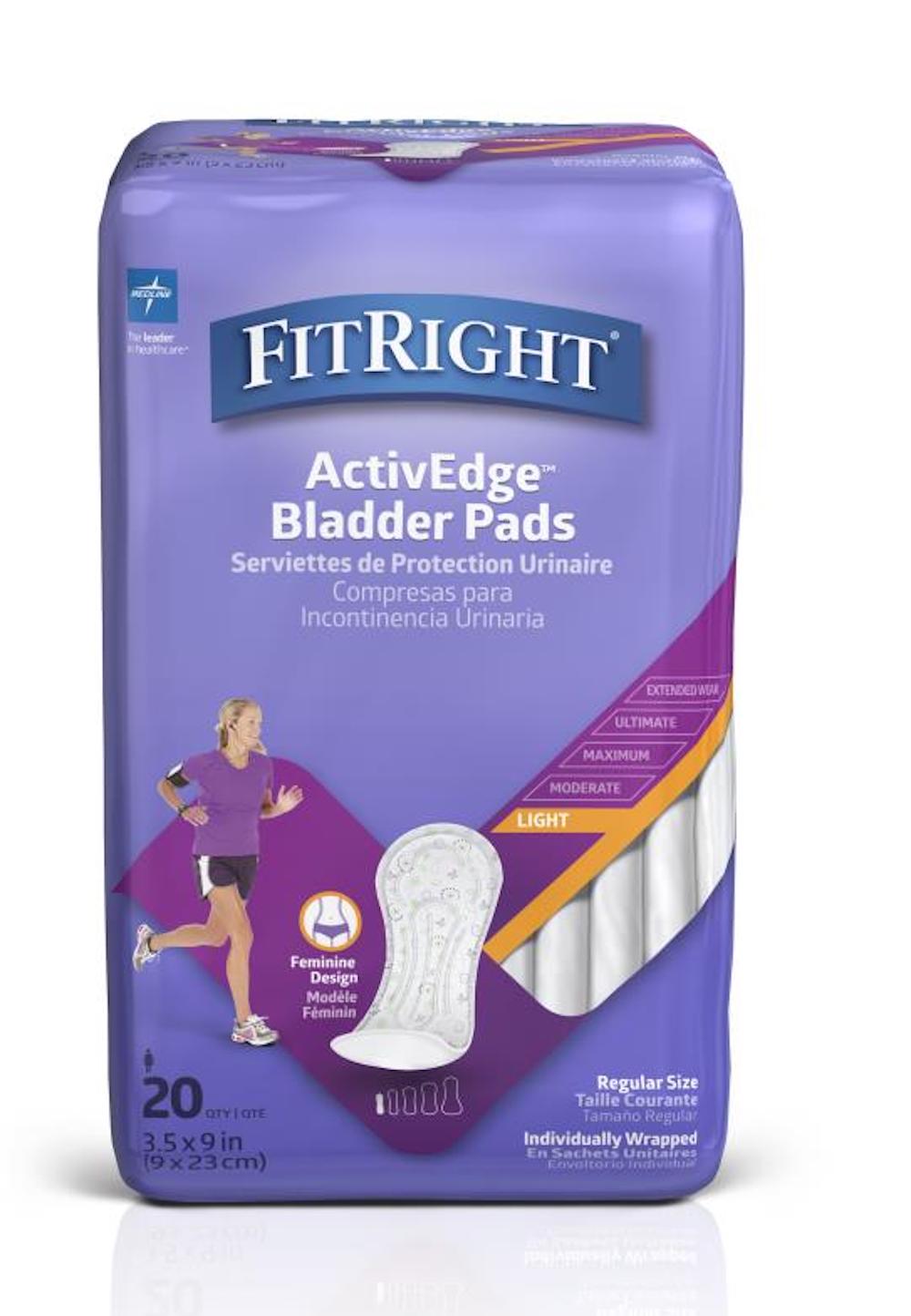 FitRight Bladder Control Pads, Light Absorbency Carewell