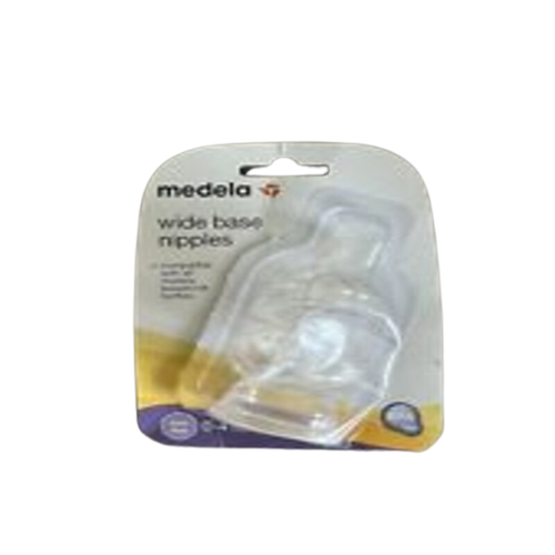 Medela Medium-Flow Wide Base Nipples for 4-12 Months (2 Packs of 3)