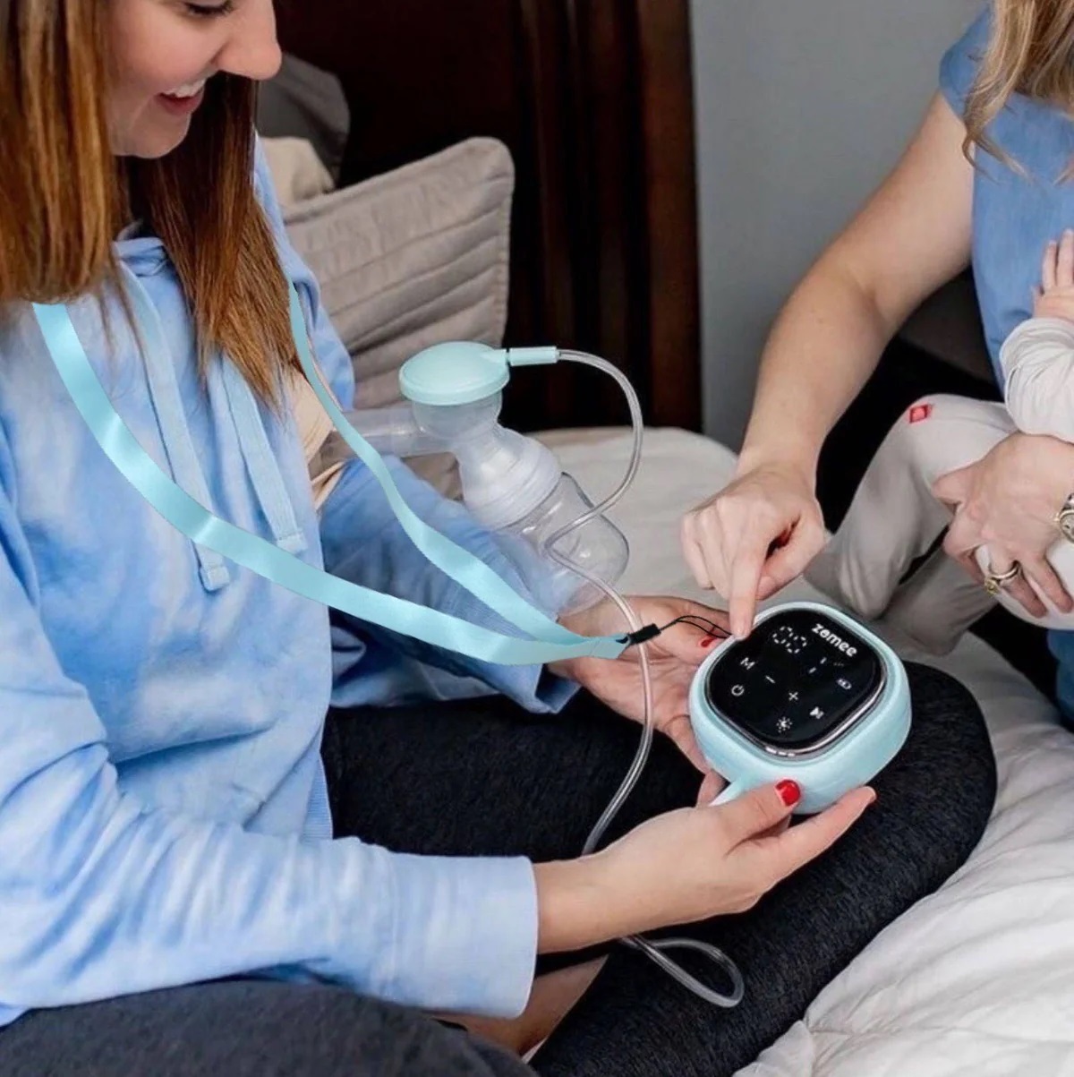 Unimom Zomee Z2 Smart Double Electric Breast Pump With Tote Kit