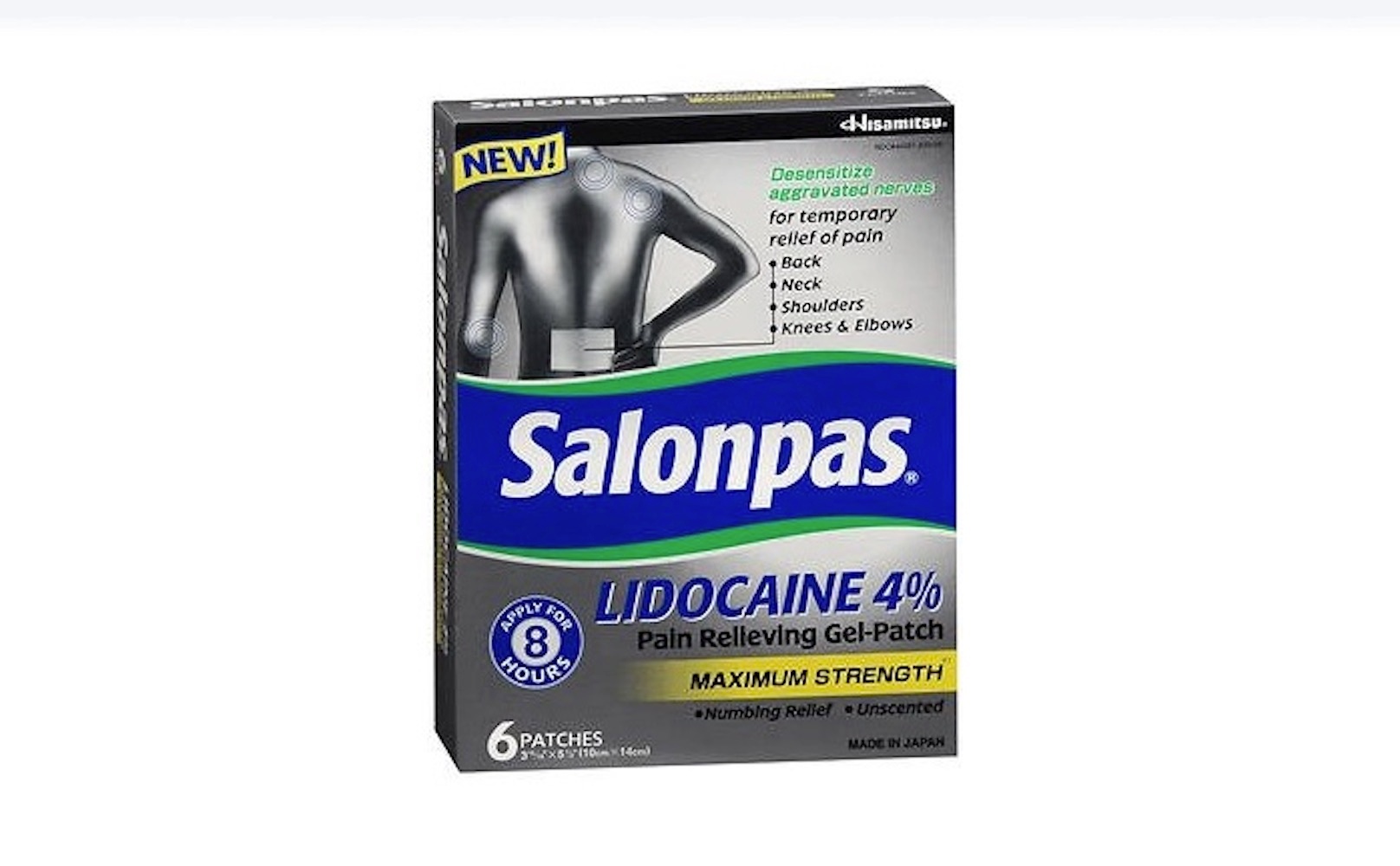 Salonpas Lidocaine Topical Pain Relief Patch Carewell