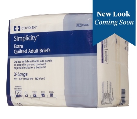 Simplicity Unisex Adult Incontinence Briefs, Moderate Absorbency, Large,  Blue, 45 to 58 Inch Waist/Hip