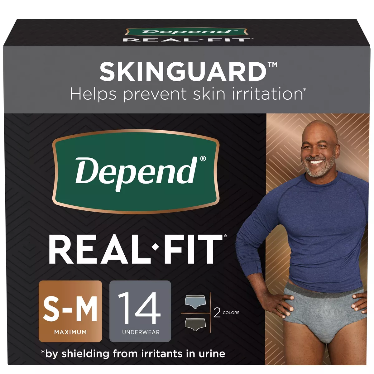 Depend Real-Fit Pull-Up Underwear for Men, Maximum