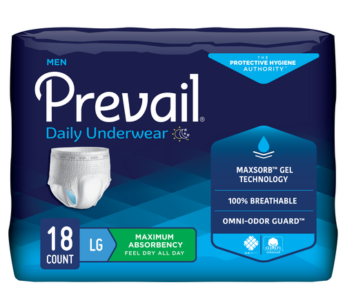 Adult Diapers Incontinence Briefs Medium, 100 Pack Case - for Men and Women  - Quilted Moisture and Odor Lock - Light-Moderate Absorbency, Secure Fit