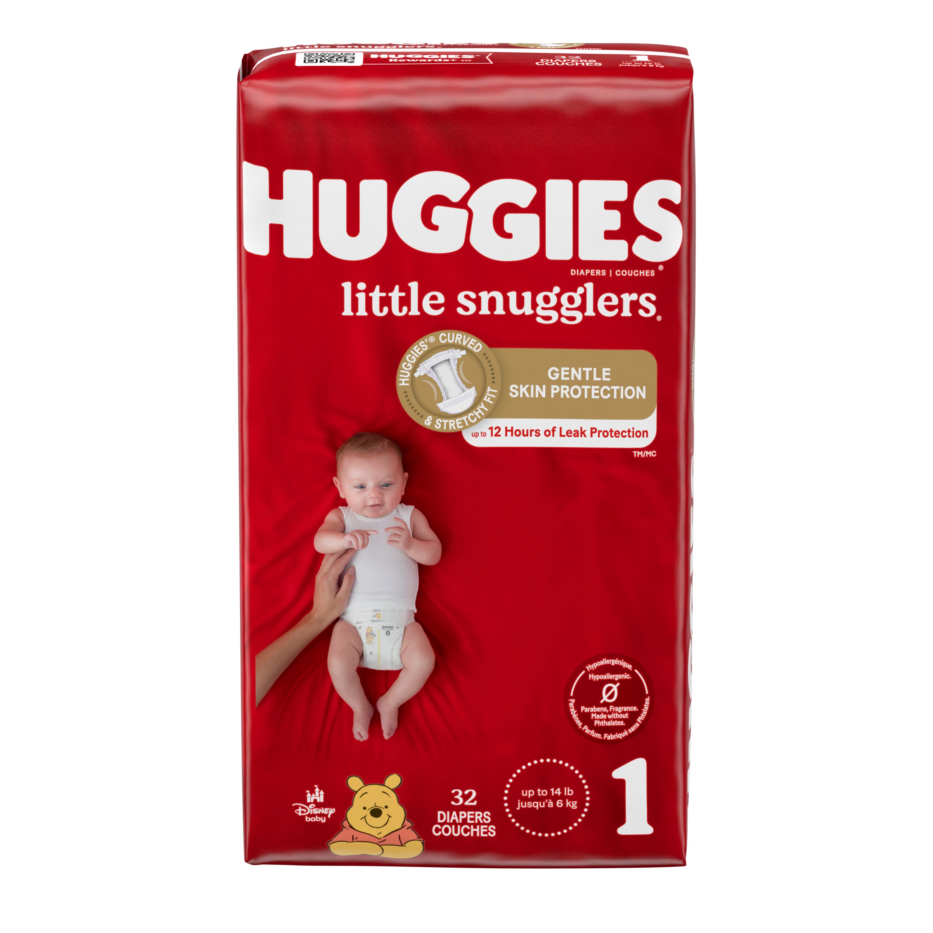  Huggies Size 6 Diapers, Little Snugglers Baby Diapers, Size 6  (35+ lbs), 44 Count : Baby