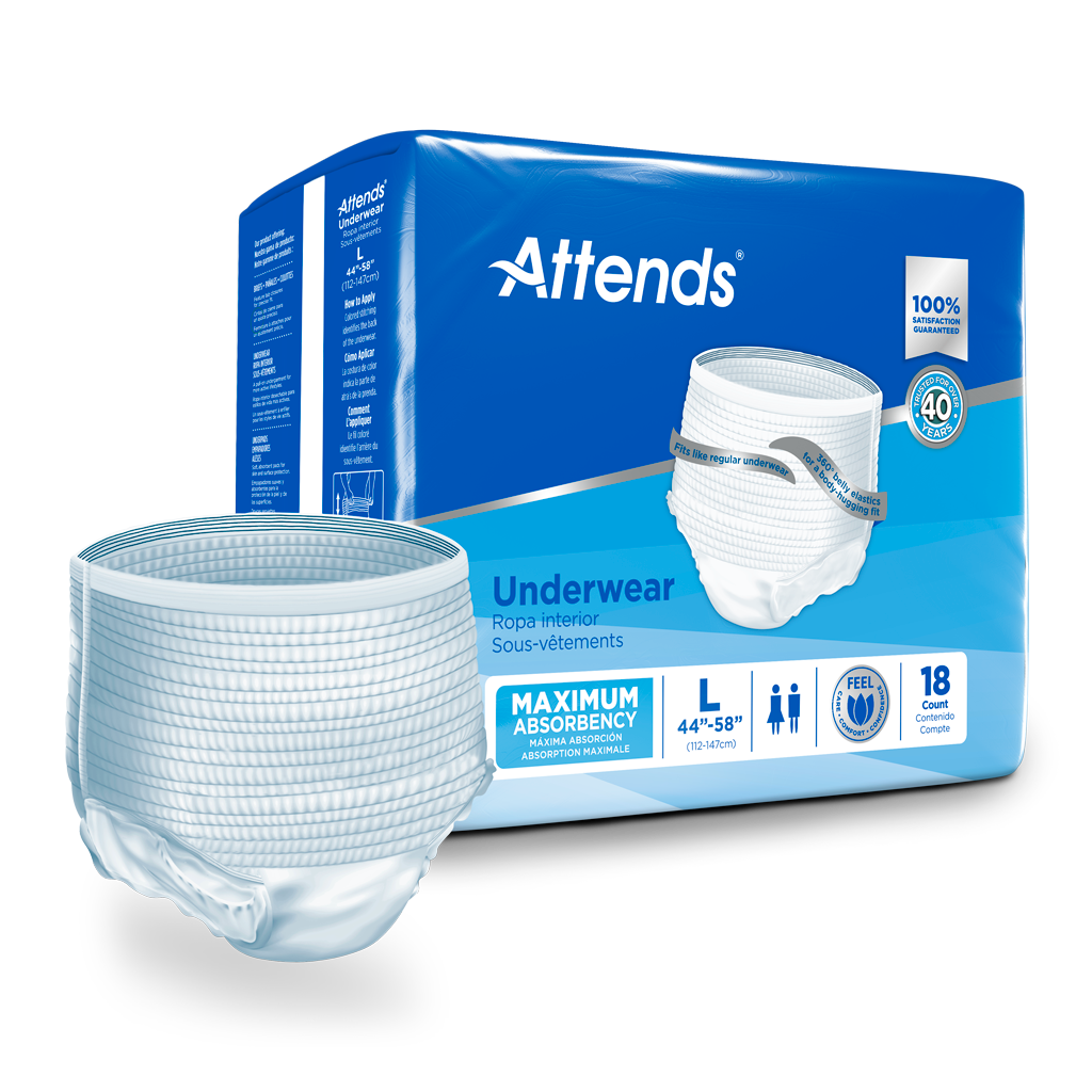 Adult Absorbent Underwear Attends Pull On Disposable Moderate Absorbency by  Attends Healthcare Products