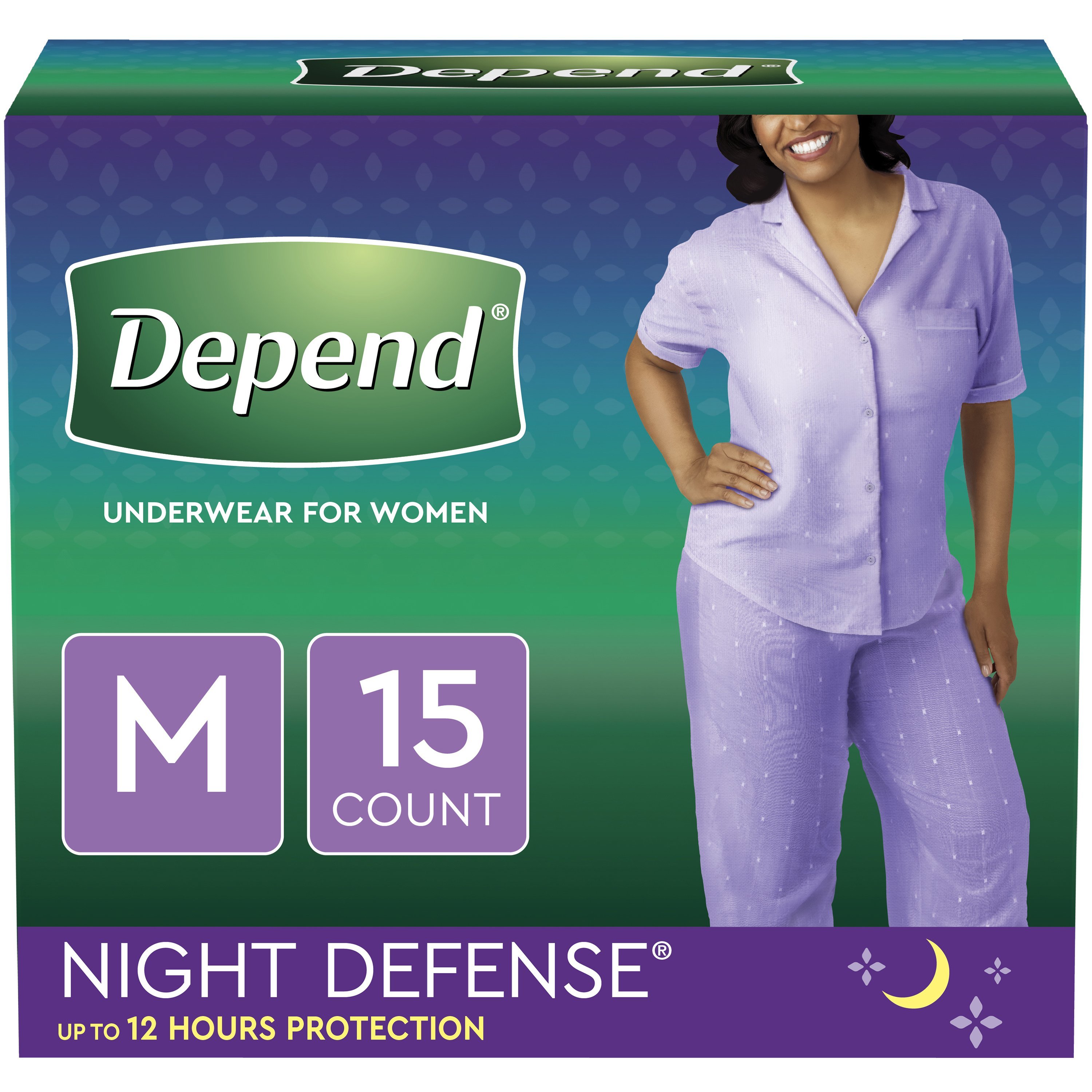 Depend Night Defense Underwear for Men L, 14 Count 