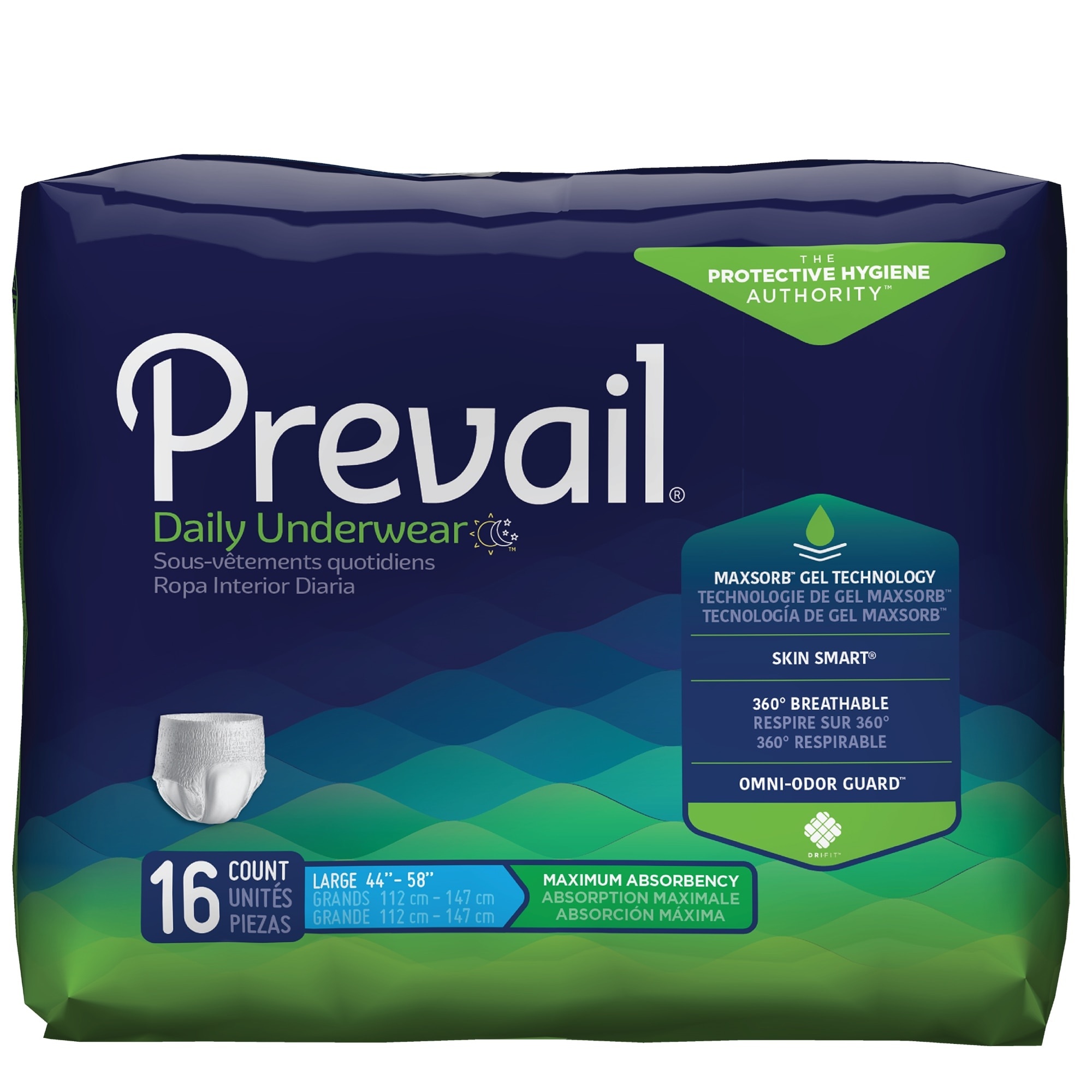 Prevail Pull-Up Daily Underwear, Maximum