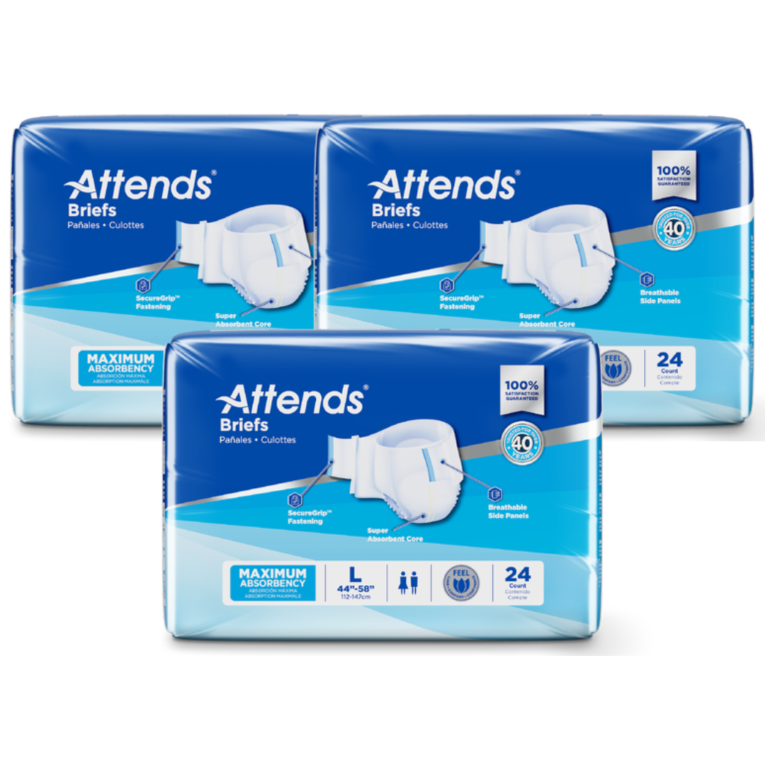 Attends Adult Diapers with Tabs: Overnight Incontinence