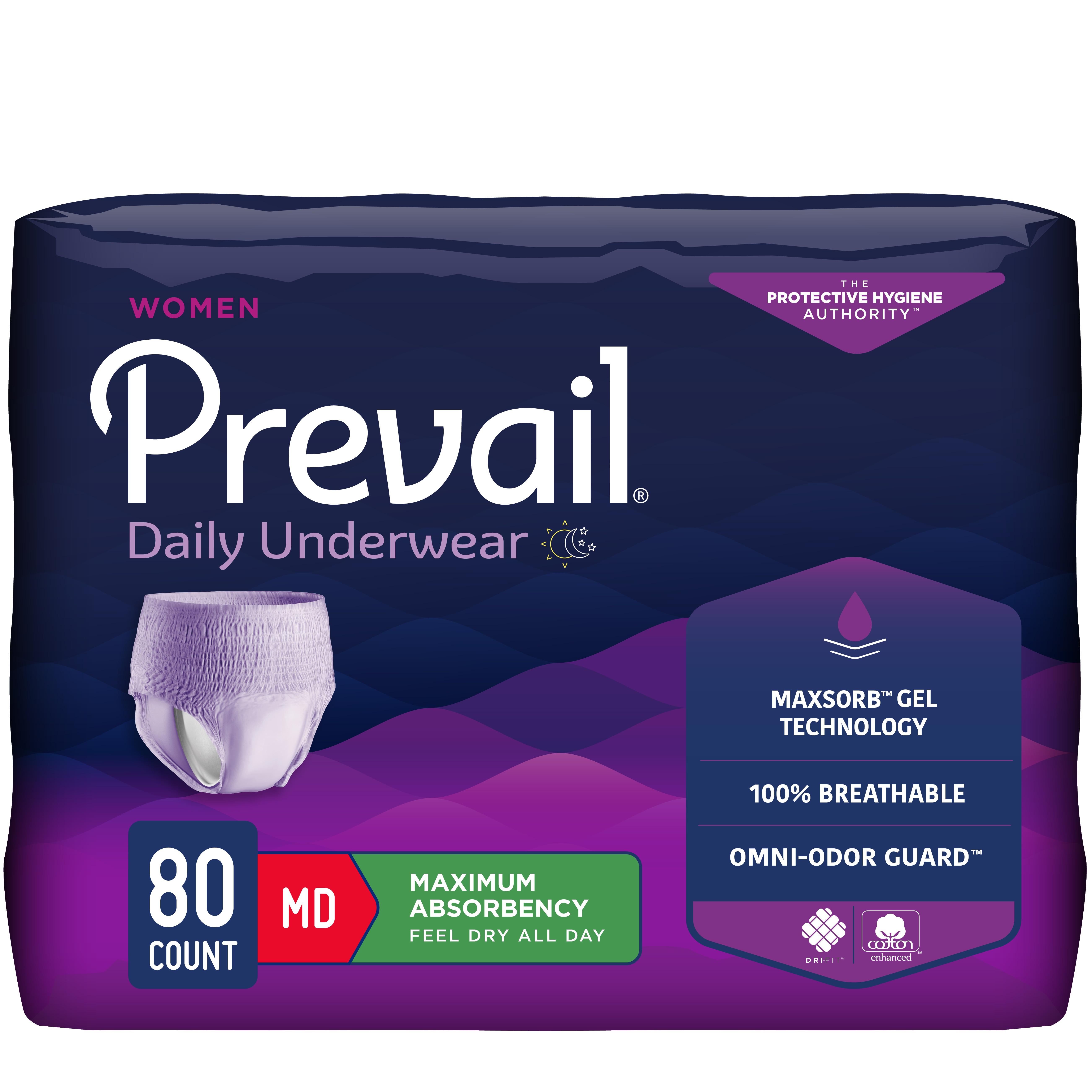 Prevail Daily Pull-Up Underwear For Women, Max