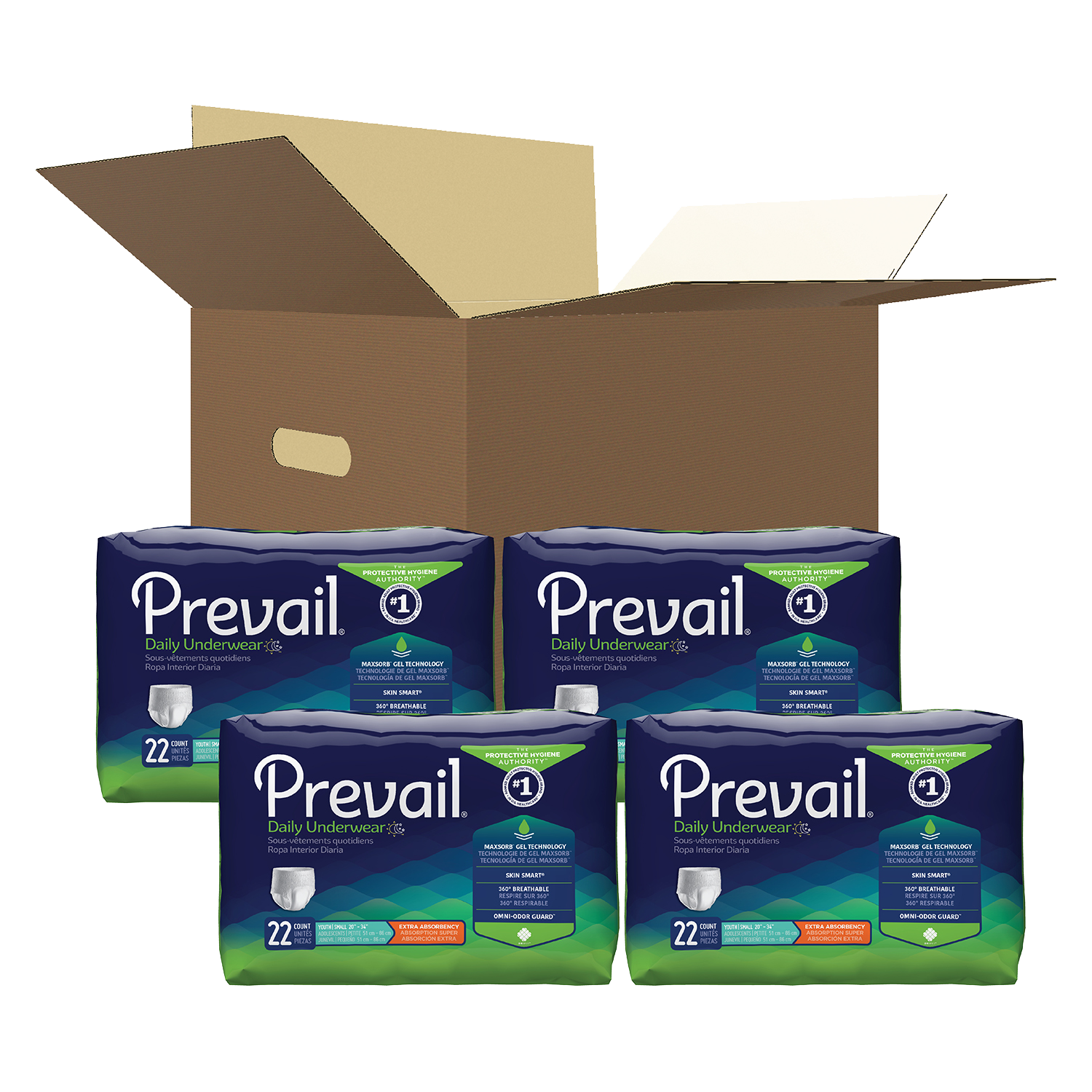 Prevail Daily Incontinence Underwear, Extra Absorbency - Youth