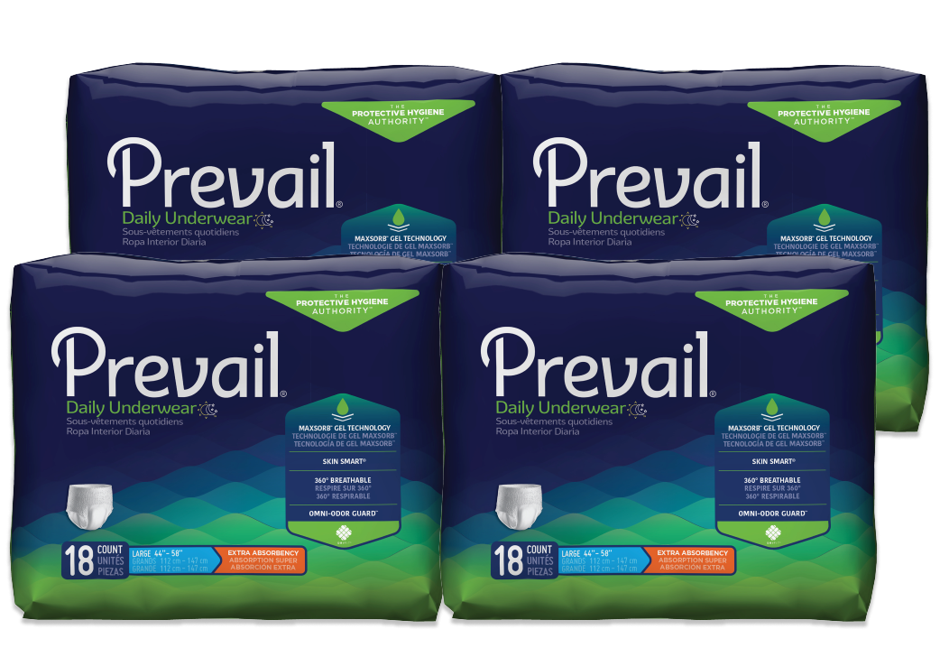 2 PKG/44ct Prevail Diapers - Youth / Small 20-34 - PV-511 NEW