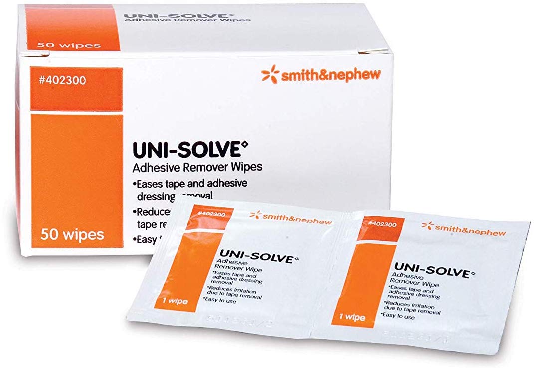 Smith & Nephew Uni-Solve Adhesive Remover Wipes - 50 wipes