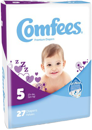 Ships Free] Comfees Premium Baby Diapers, Newborn to Size 7