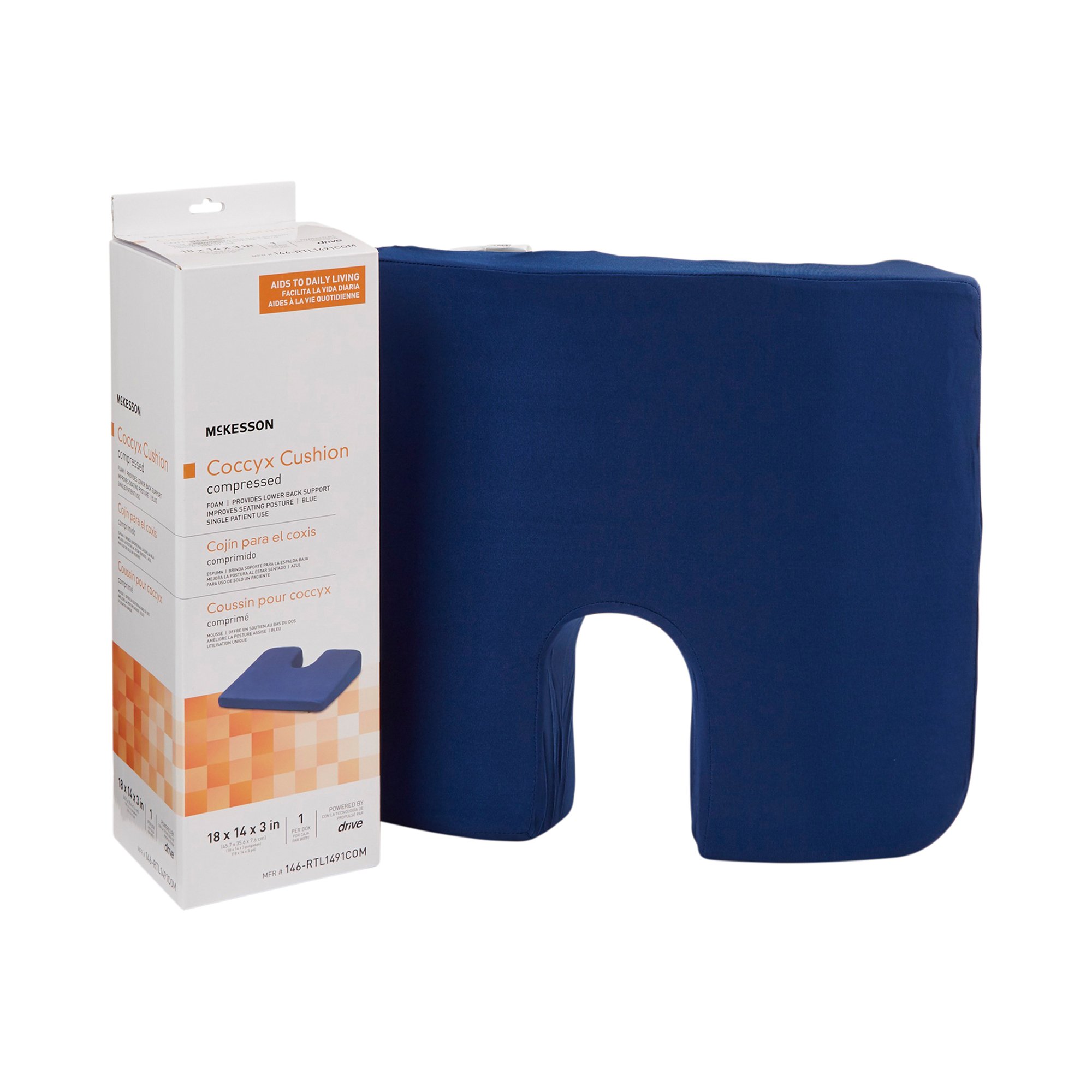 DMI Convoluted Foam Chair Pad, Blue