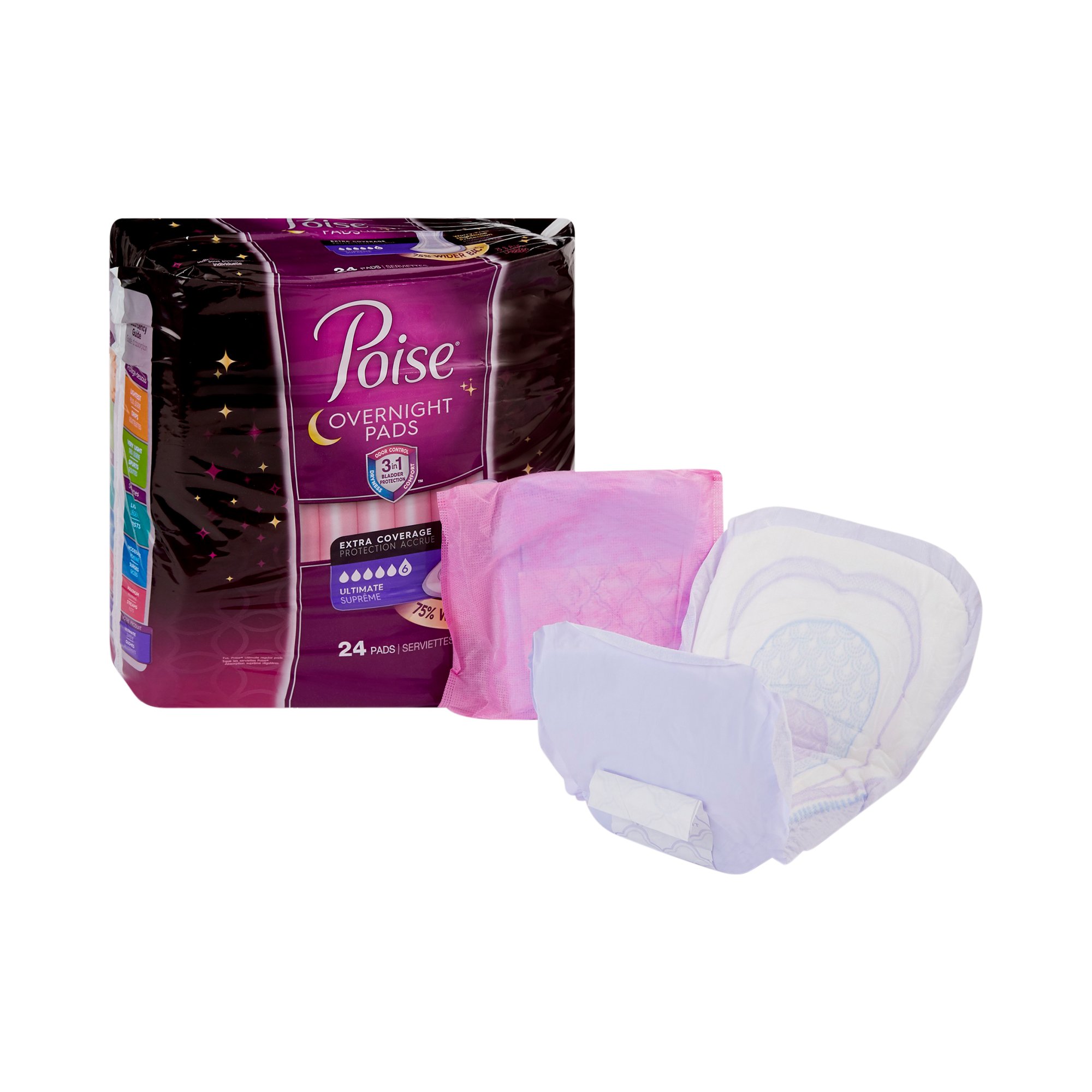 Poise Pads Overnights 10023812 400x130mm Female 770ml 400mm White