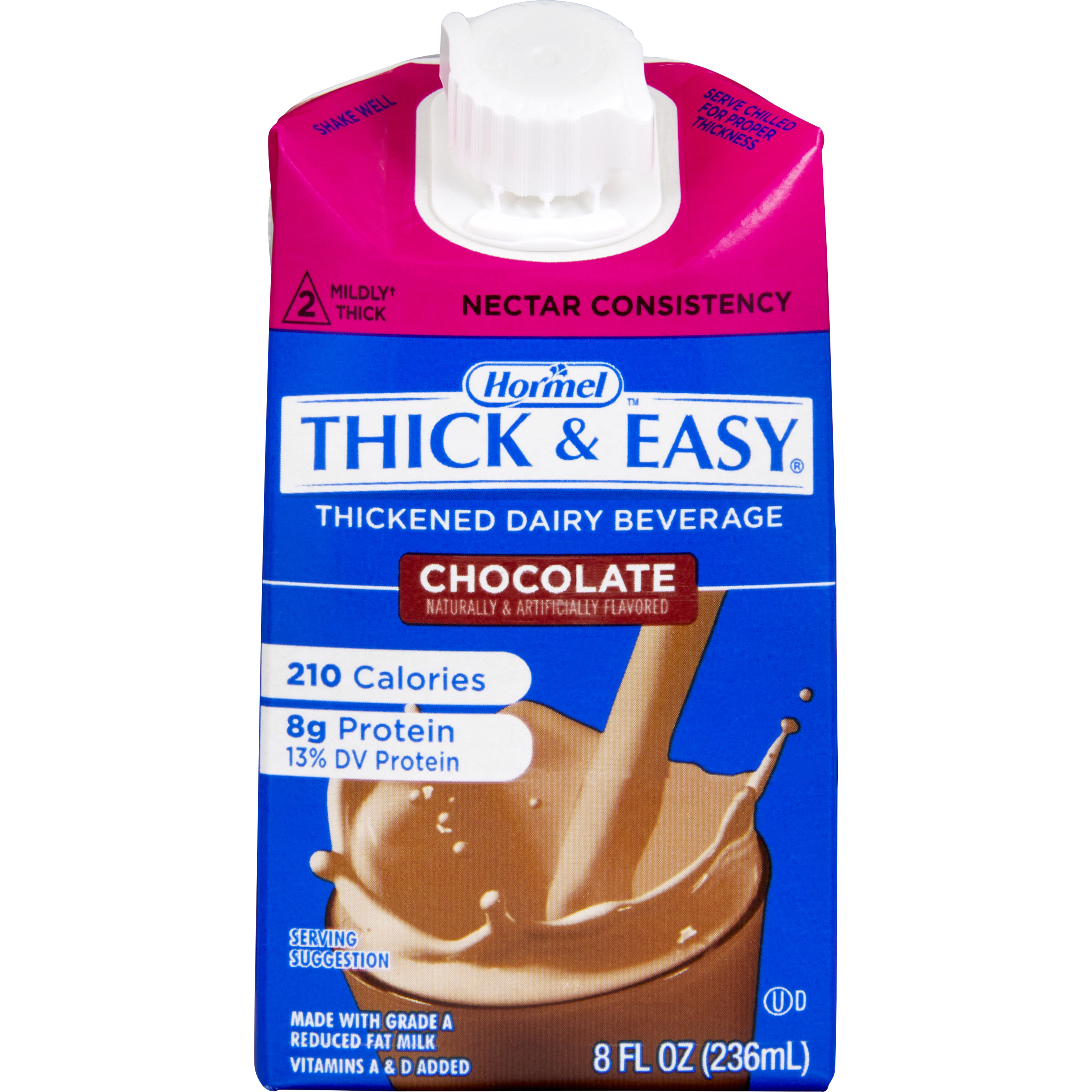 Hormel Thick & Easy Thickened Dairy Beverage, Chocolate, Nectar
