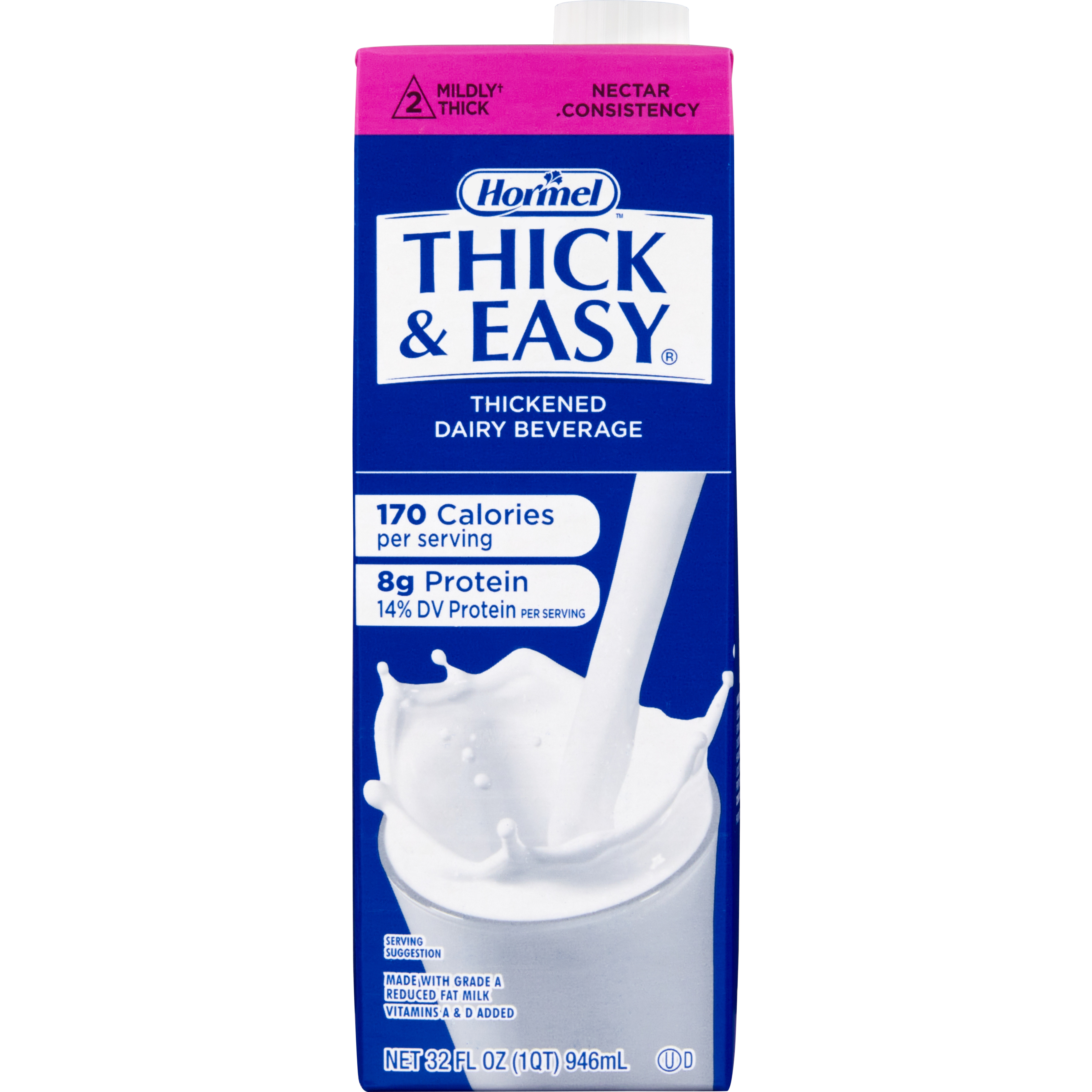 Hormel Thick & Easy Thickened Dairy Beverage, Milk Flavor, Nectar