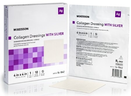 McKesson Collagen Dressing with Silver, 4 X 4
