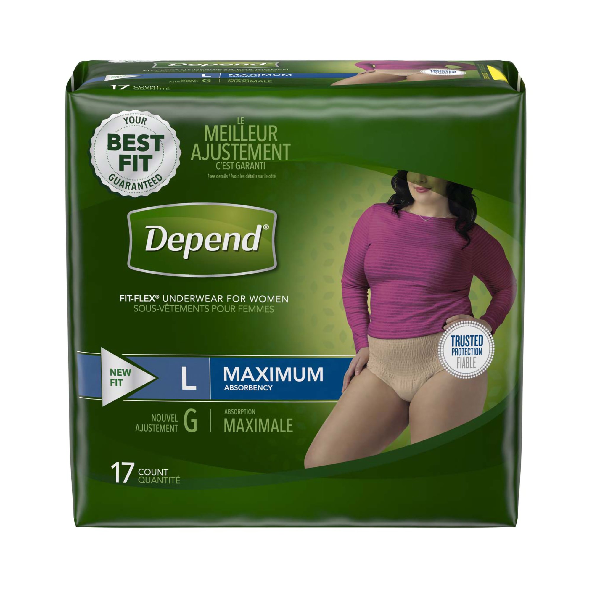 Depends Underwear For Women, Moderate Absorbency Xl (17 ea