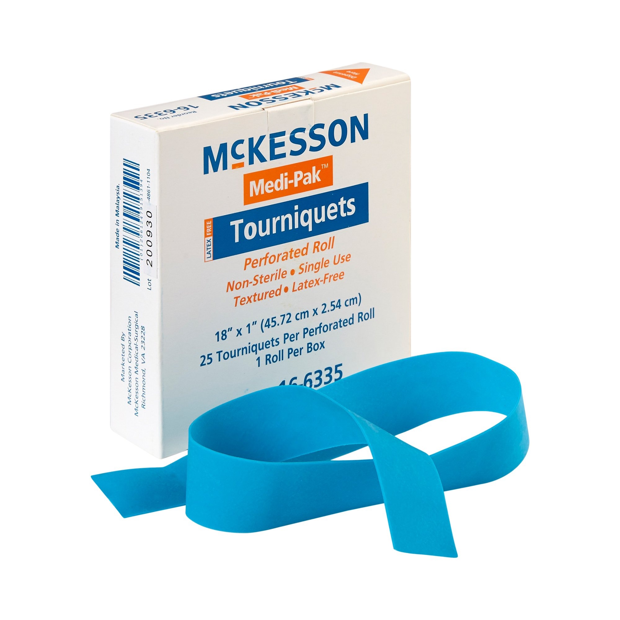 RUNDMC 12INCH シングル BOX 10枚SET McKesson Medi-Pak Tourniquet, Perforated Roll, 18 X 1