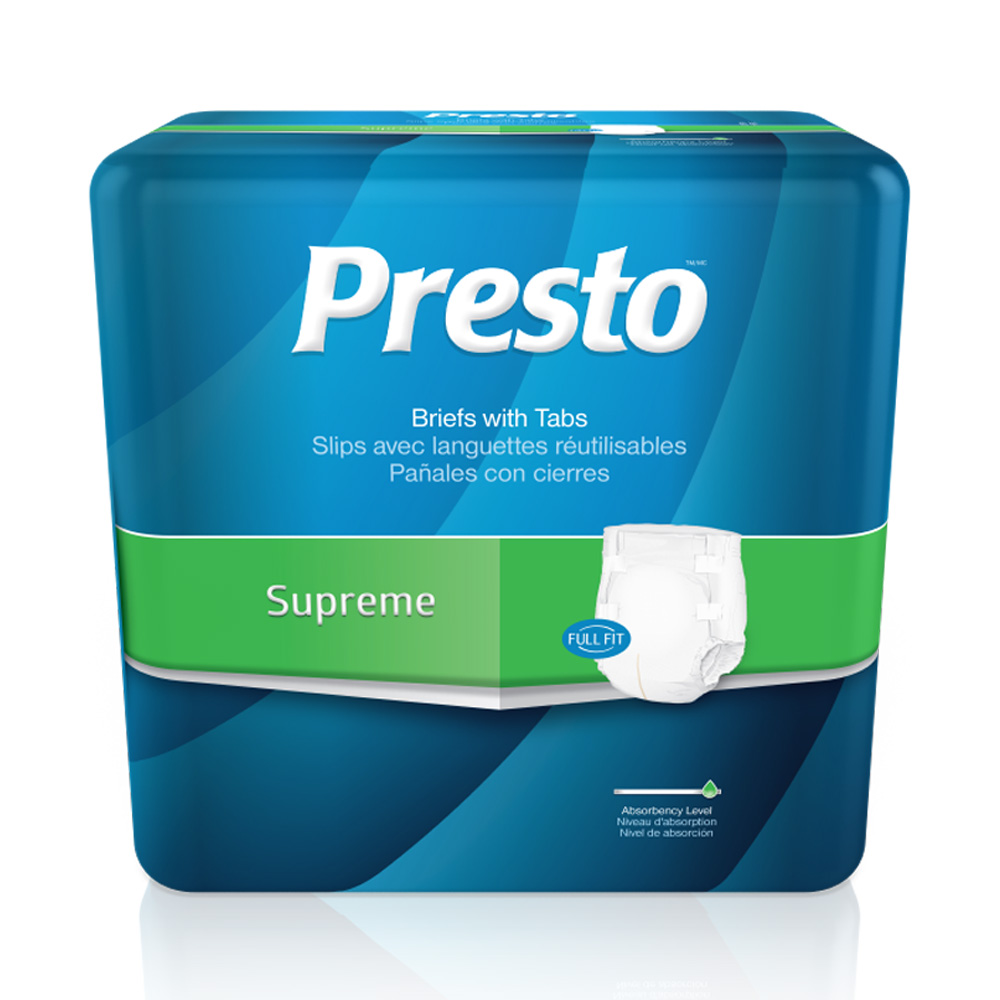 Presto Supreme Full Fit Briefs, Maximum Absorbency