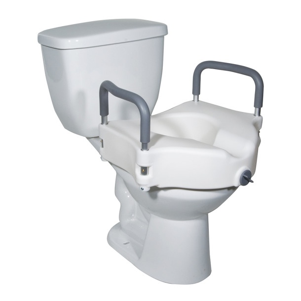 Medline Locking Elevated Toilet Seat with Microban