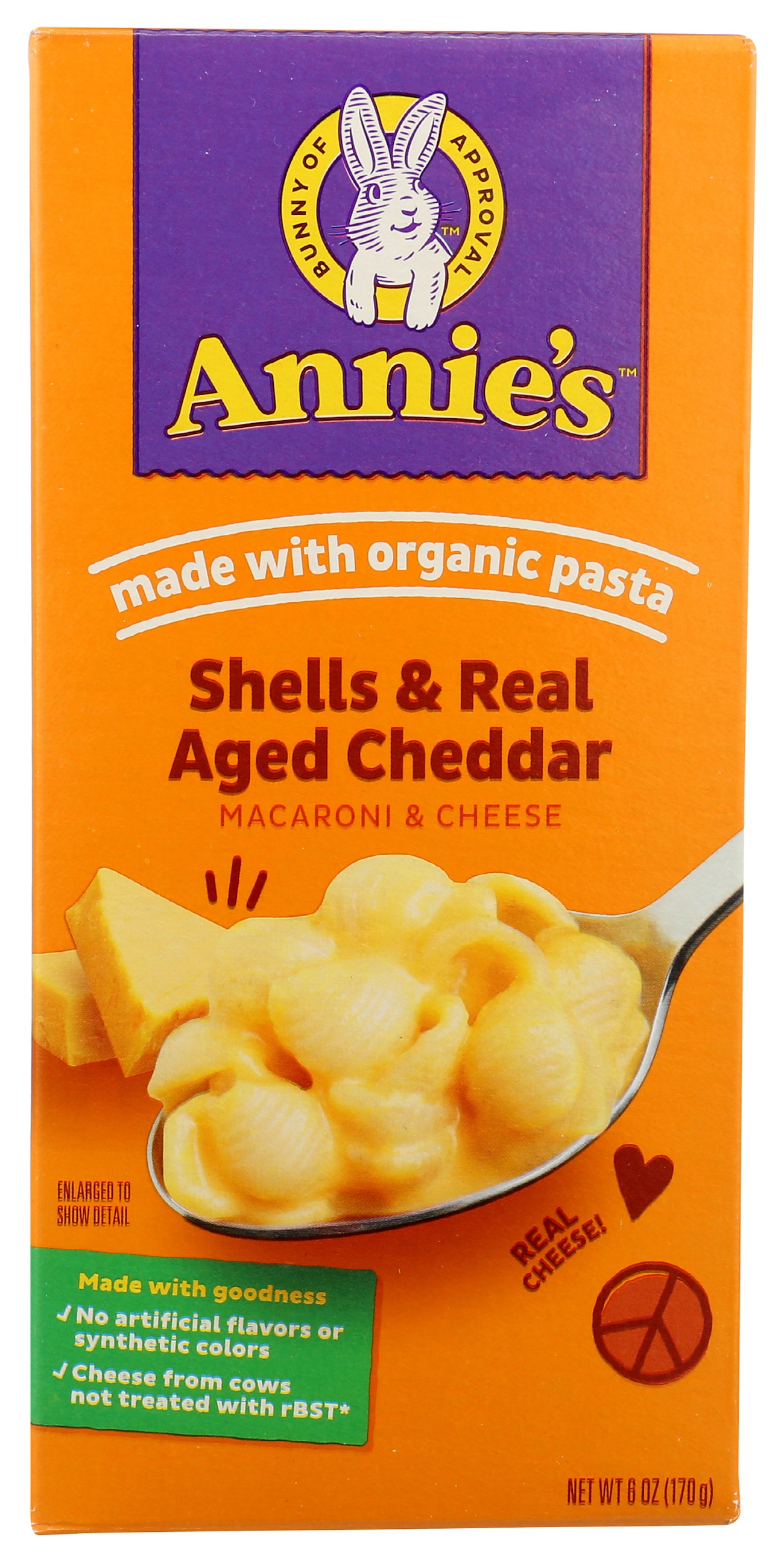 Annie's Organic Macaroni and Cheese Variety Pack Shells & White Cheddar and Shells & Real Aged Cheddar 6 oz (Pack of 12)