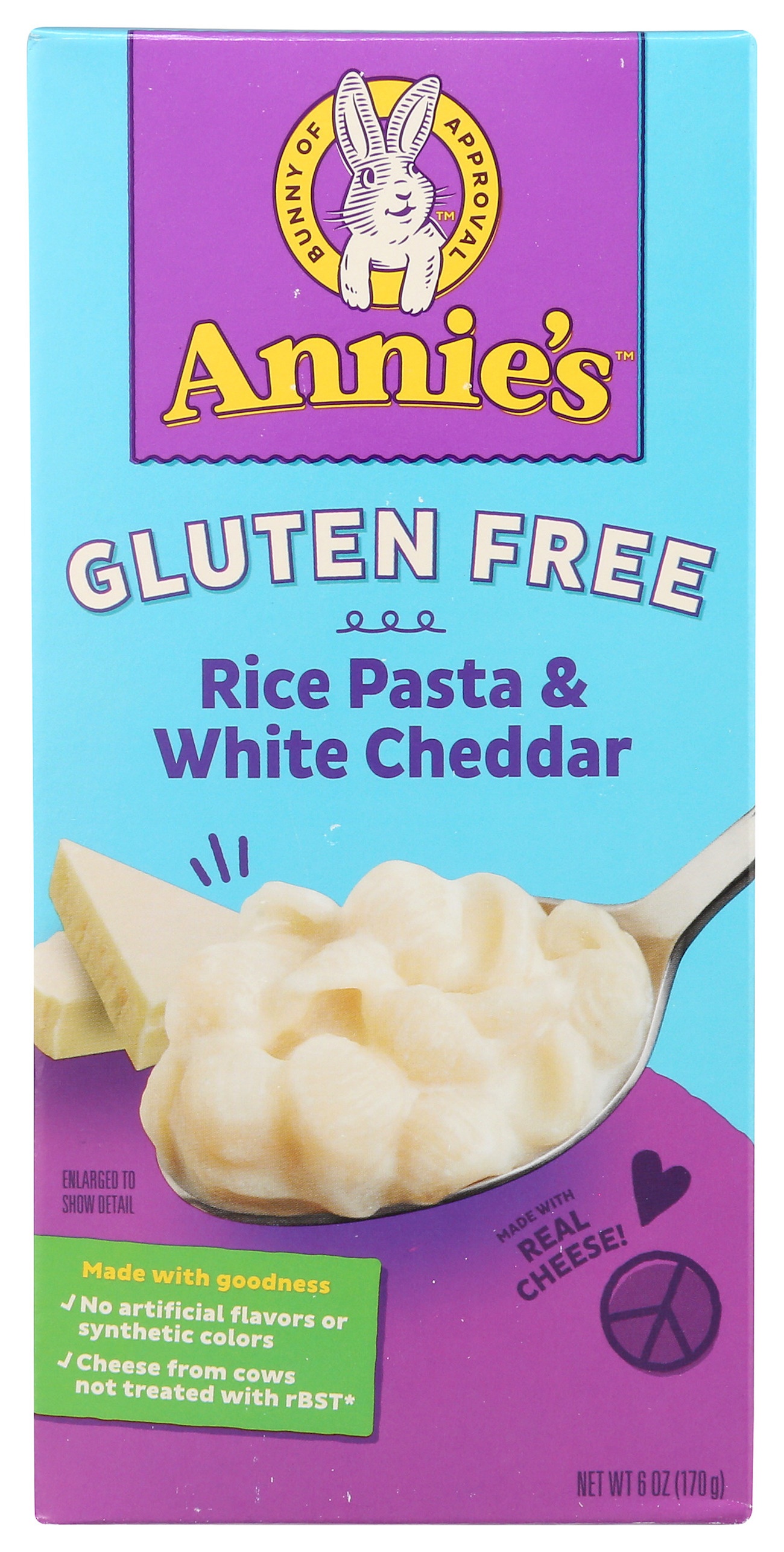 Annies Homegrown Rice Pasta Shells With White Cheddar - 6 oz box