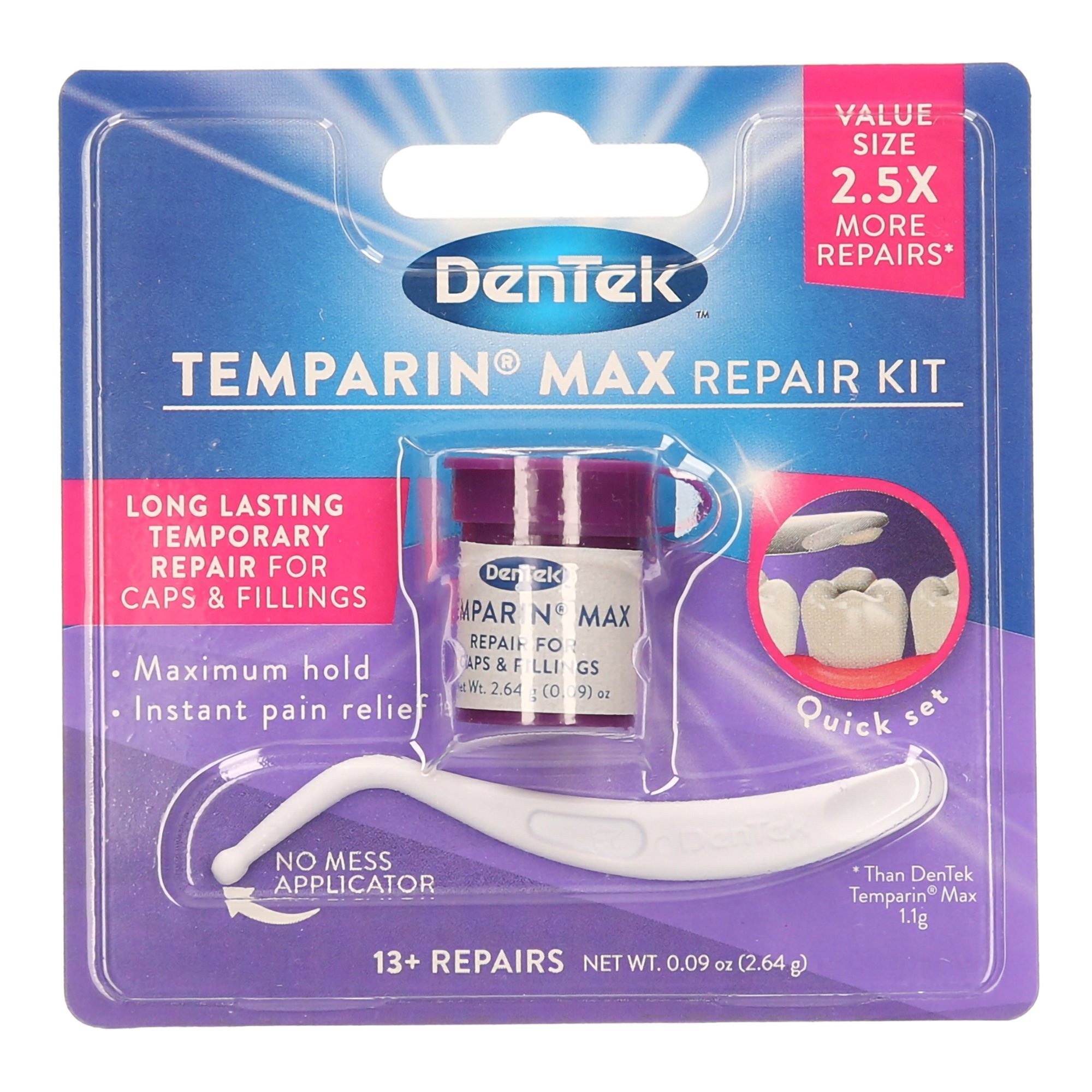 DenTek Temparin Max Advanced Dental Repair Kit For Caps & Fillings