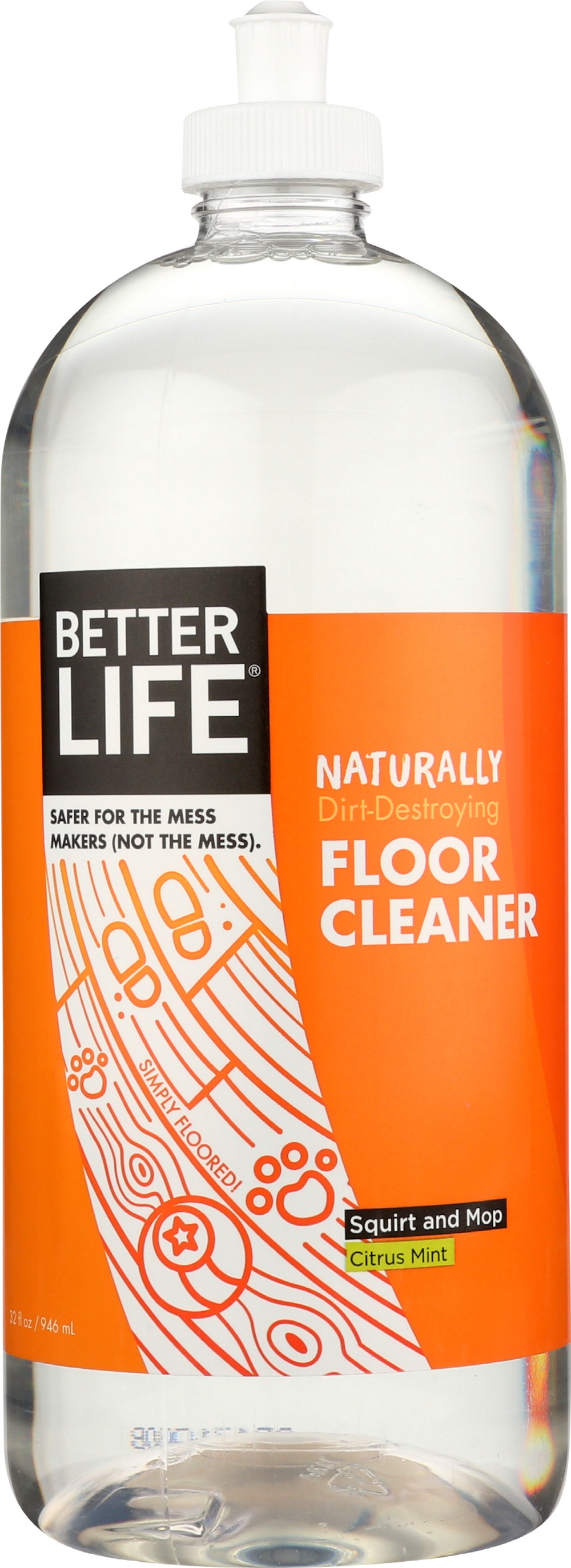 Better Life Simply Floored! Cleaner, Natural, Floor, Citrus Mint - 32 oz