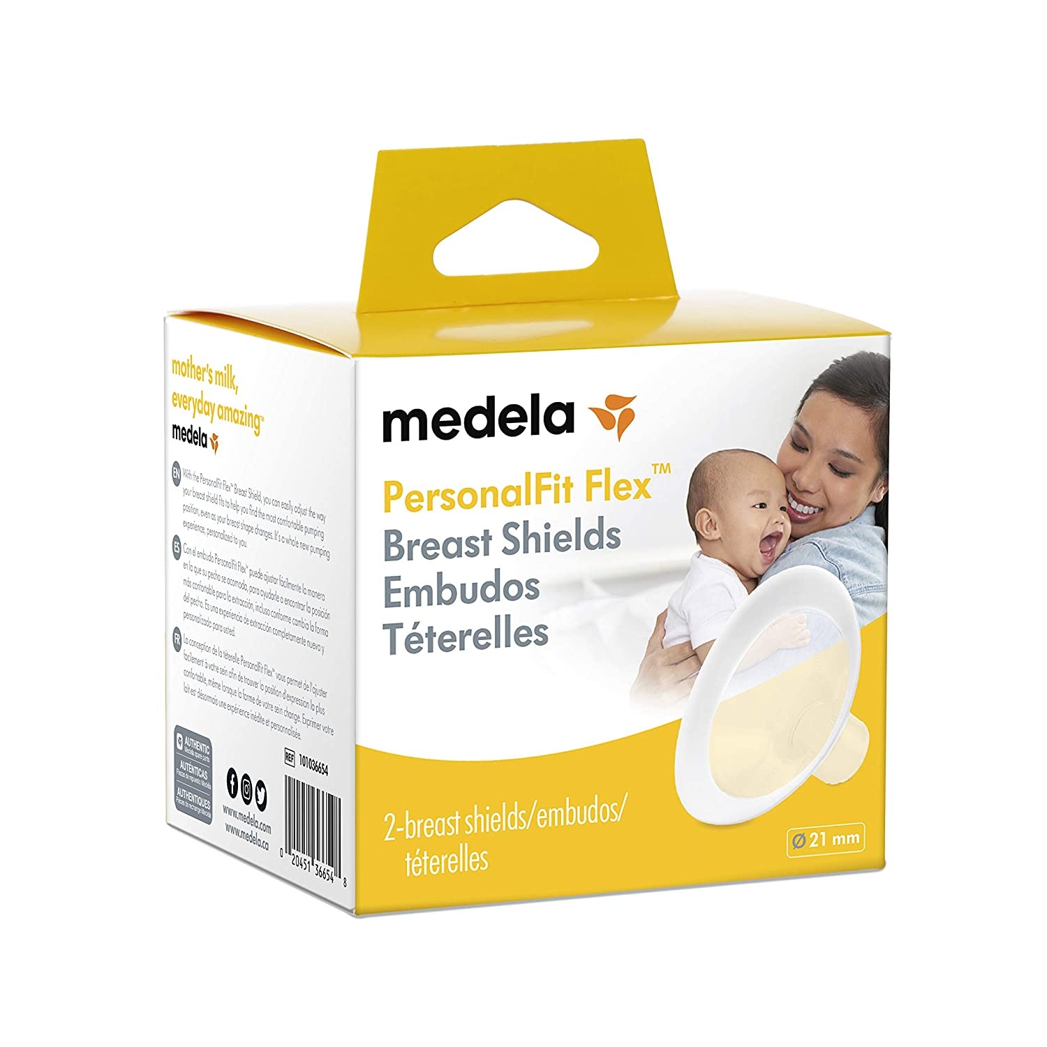 Medela PersonalFit Flex Breast Shields, 2 Pack of Small 21mm Breast Pump  Flanges, Made Without BPA, Shaped Around You for Comfortable and Efficient