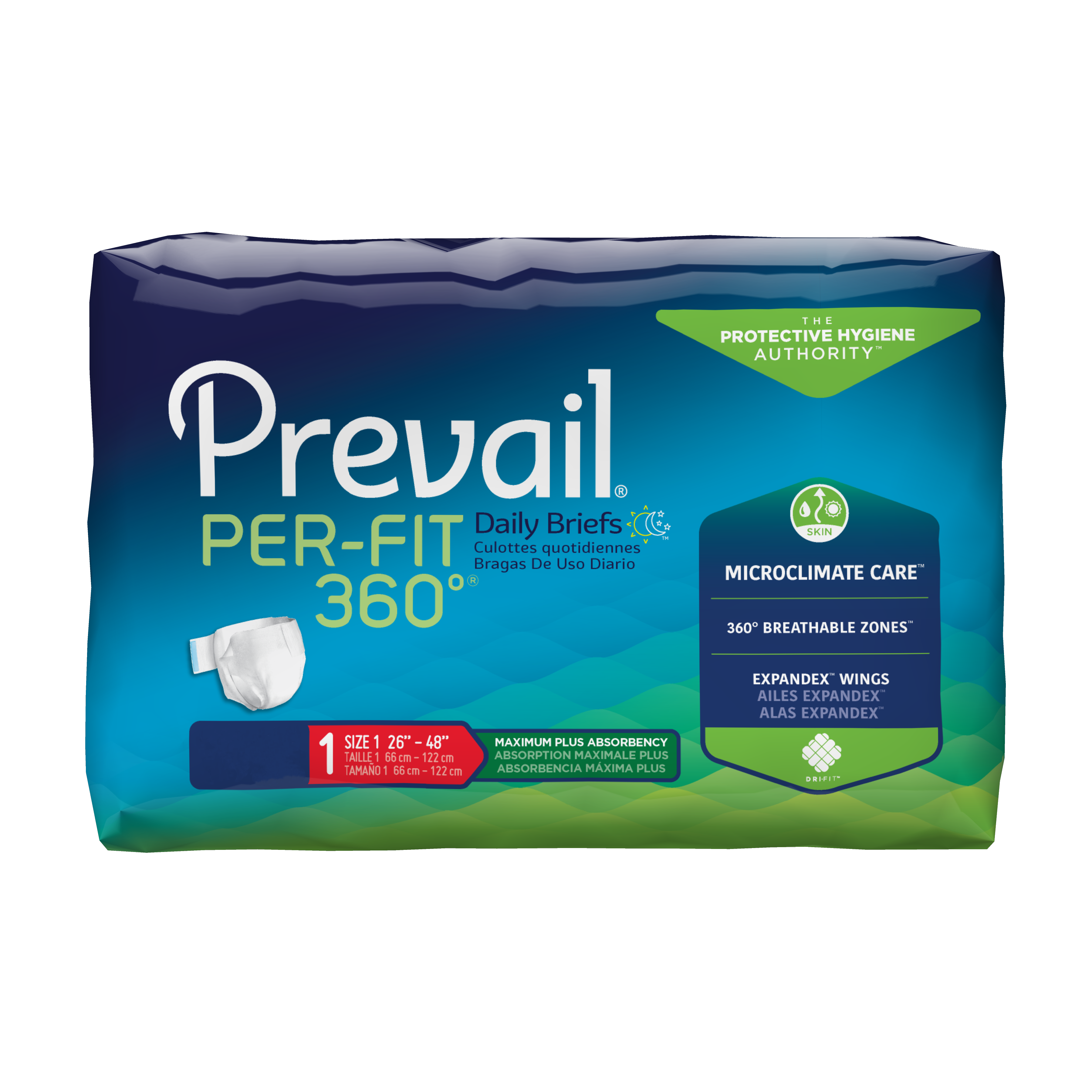 Prevail Air Plus Daily Brief - Size 2 - Breathability - Ultimate