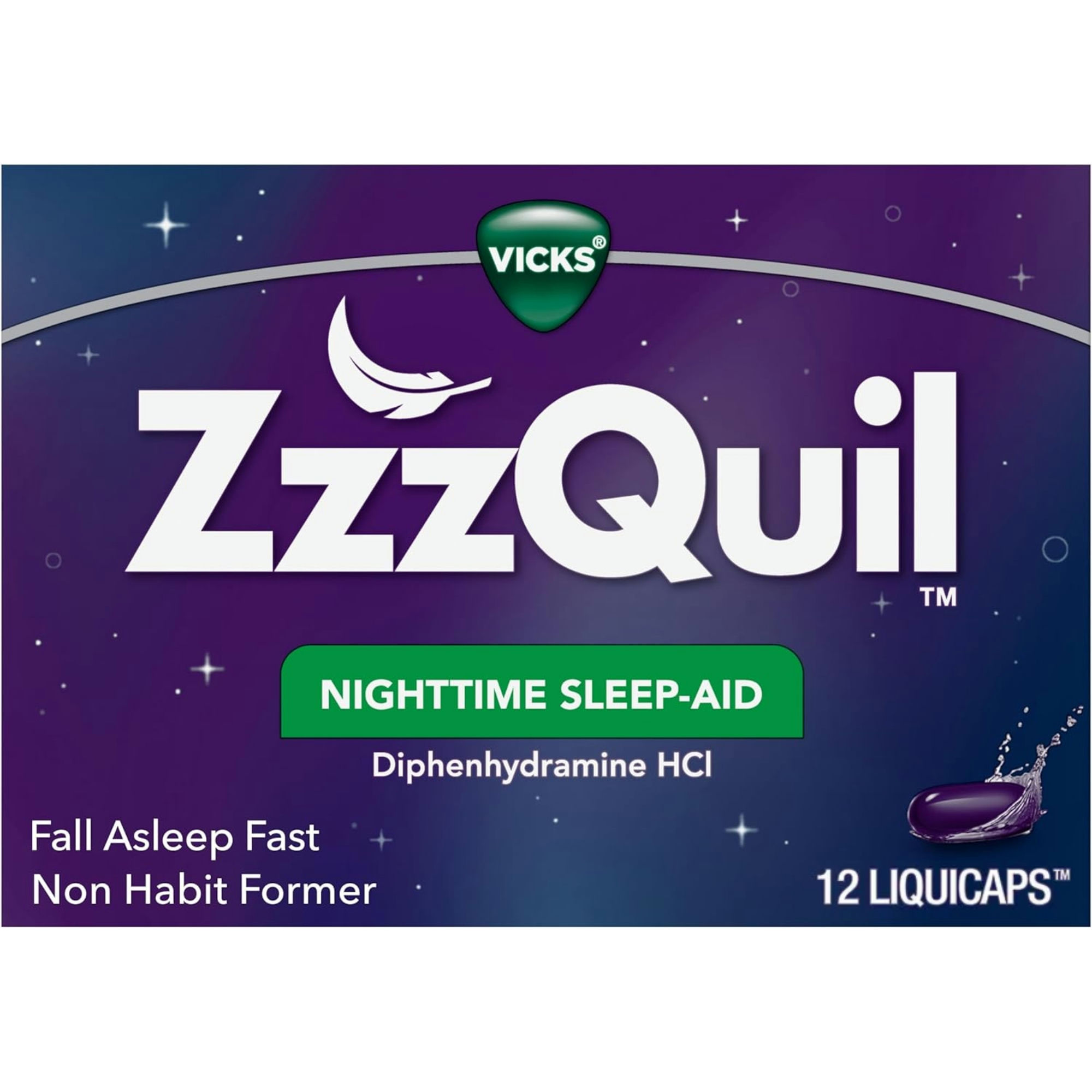 Vicks ZzzQuil Nighttime Sleep-Aid LiquiCaps | Carewell