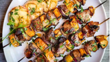 Blood Orange & Green Apple Grilled Pork Skewers