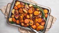 Roasted Root Vegetables with Pomegranate Balsamic Roasted Root Vegetables with Pomegranate Balsamic
