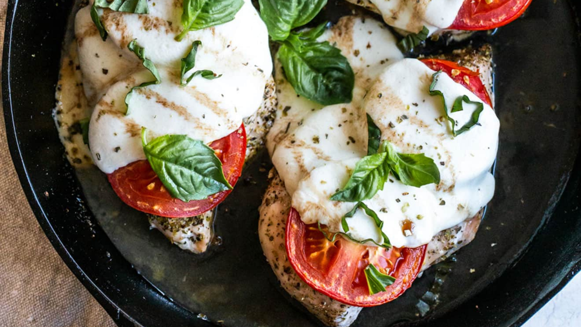 Avocado Caprese Skillet Chicken