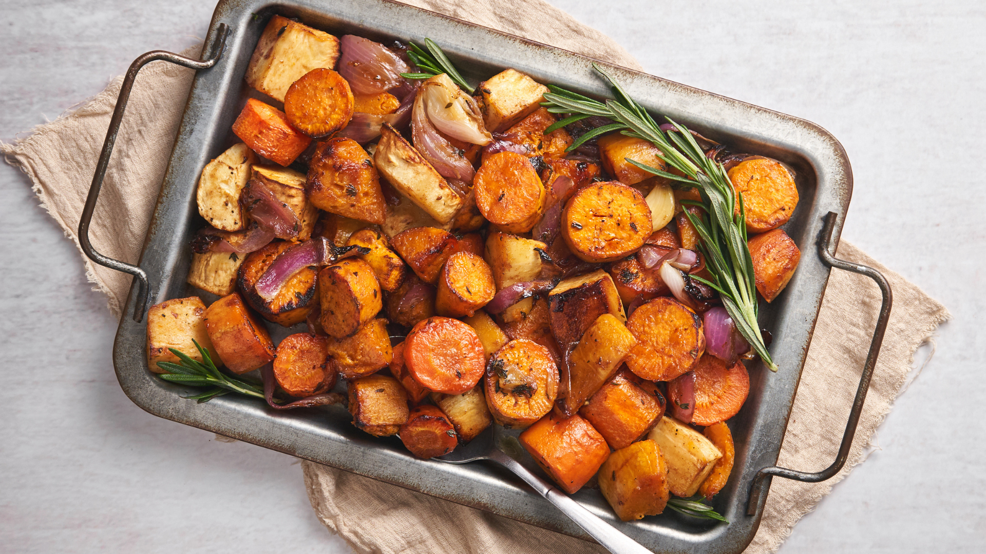 Roasted Root Vegetables with Pomegranate Balsamic