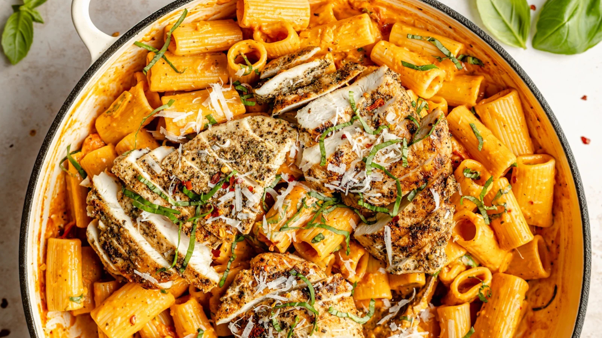 Tomato Basil Chicken Pasta